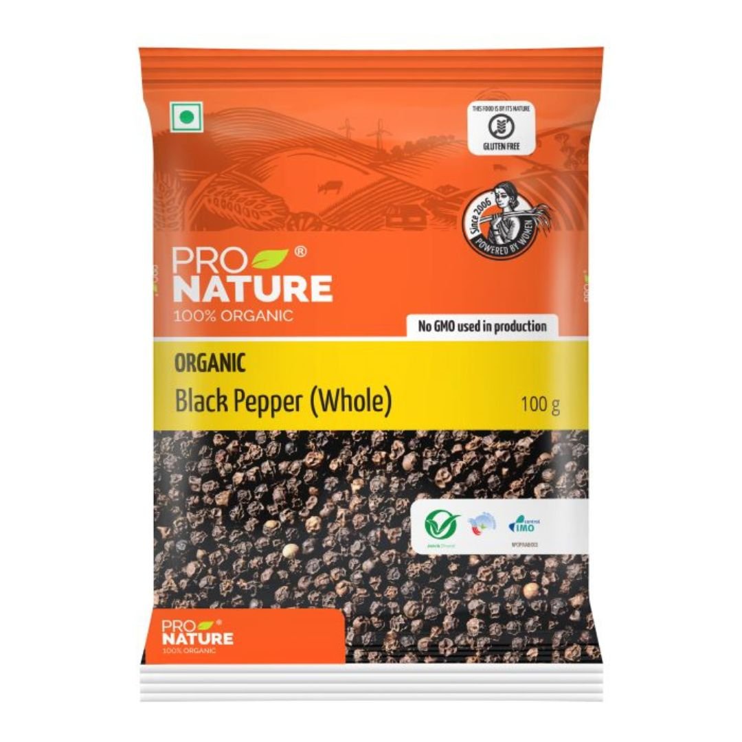 organic Black Pepper (Whole) 100g